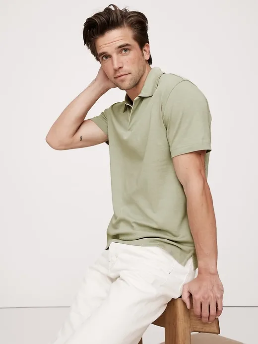 Slim Luxury-Touch Polo sold by Banana Republic