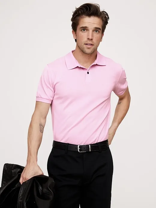 Slim Luxury-Touch Pique Polo sold by Banana Republic