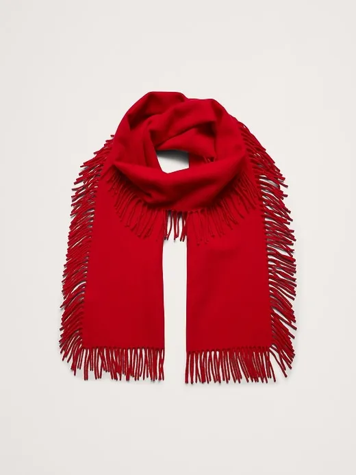 Fringed Wool Scarf sold by Banana Republic