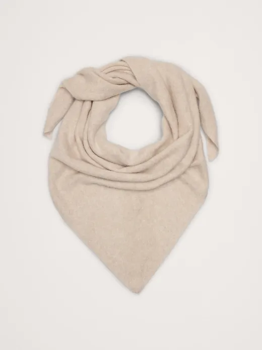 Brushed Wool-Cashmere Triangle Scarf sold by Banana Republic
