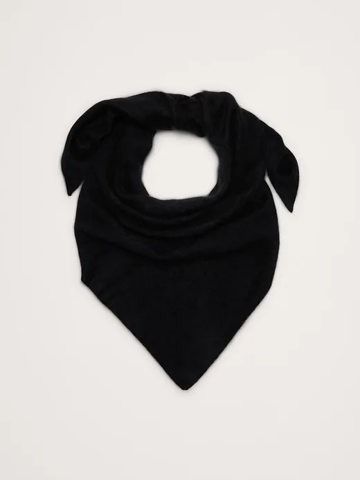 Brushed Wool-Cashmere Triangle Scarf sold by Banana Republic