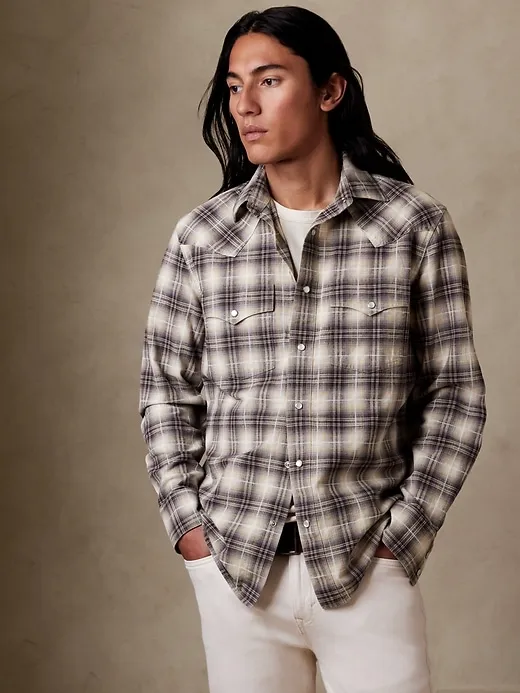 The Plaid Western Shirt sold by Banana Republic