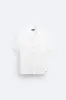 Zara - Creased-Effect Shirt In White - S - Man sold by Zara