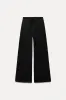 Zara - Textured Straight Fit Trousers In Ecru - M - Woman sold by Zara