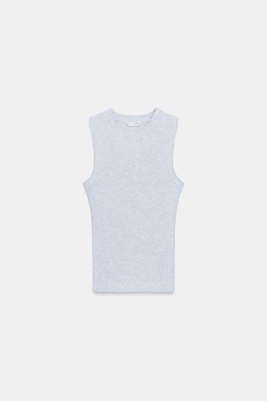 Zara - Rib Tank Top - Pastel Pink - M - Woman made by Zara