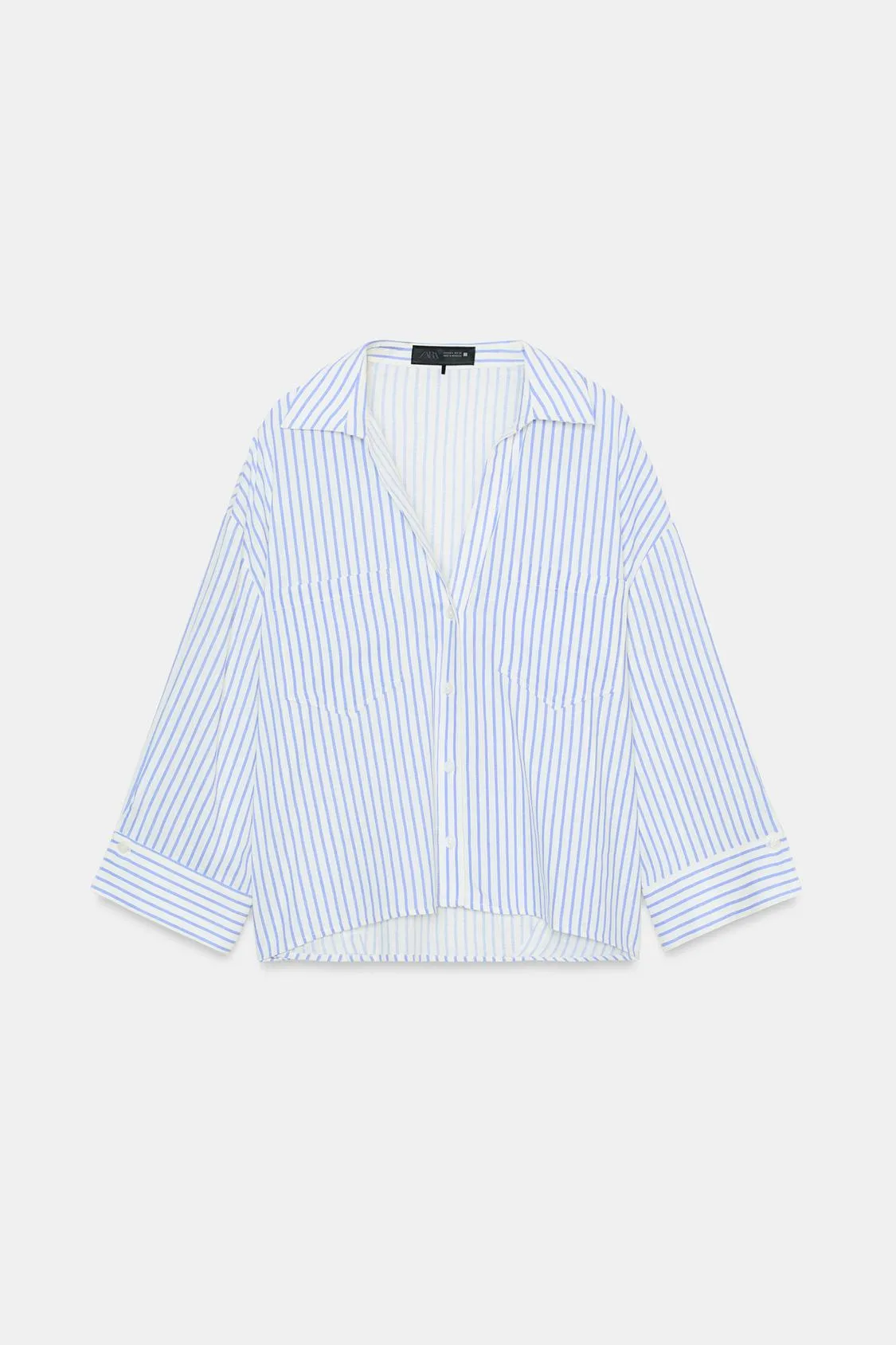 Zara - Flowing Linen Blend Shirt - Brown - Xl - Woman sold by Zara