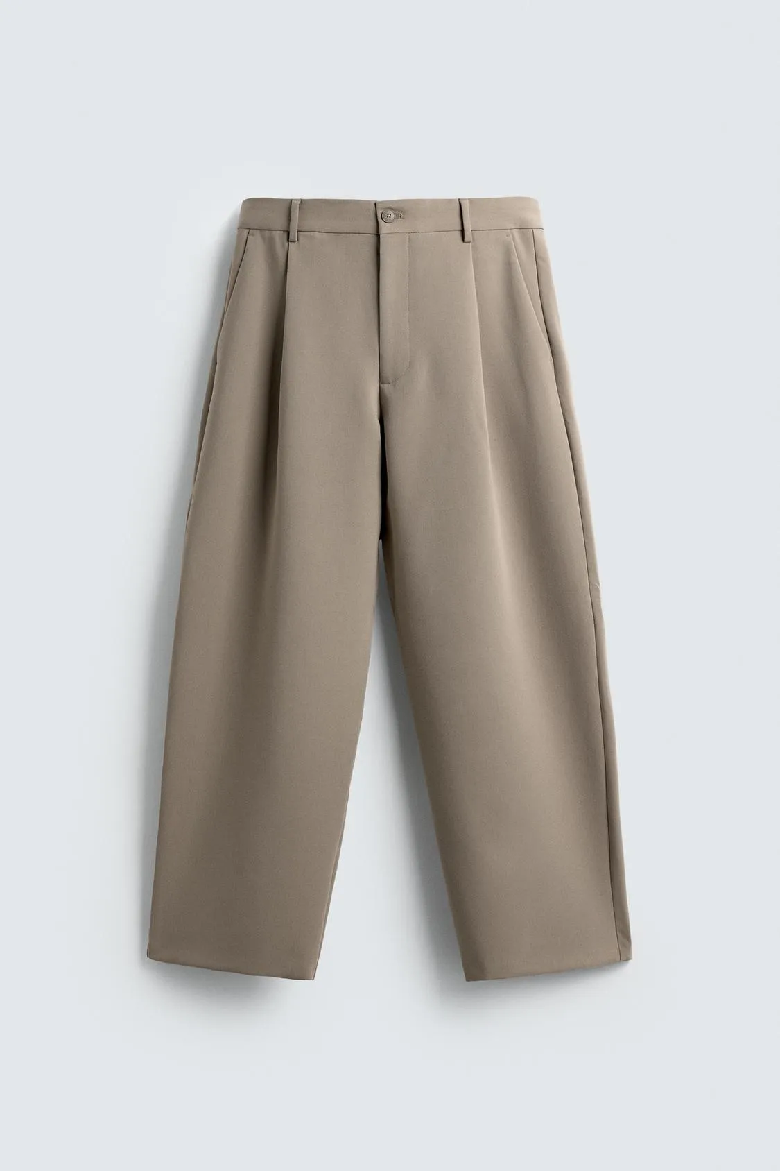 Zara - Pleated Relaxed Fit Pants - Light Tan - 30 (Us 30) - Man sold by Zara