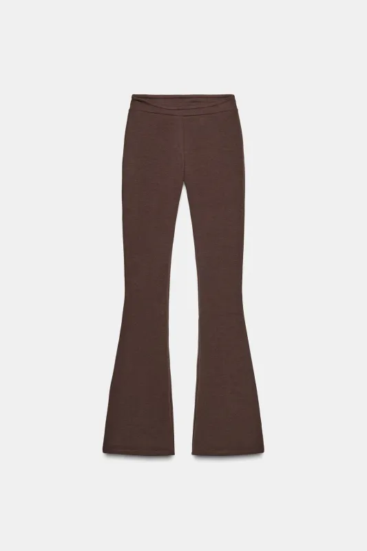 Zara - Interlock Flare Pants - Black - L - Woman made by Zara