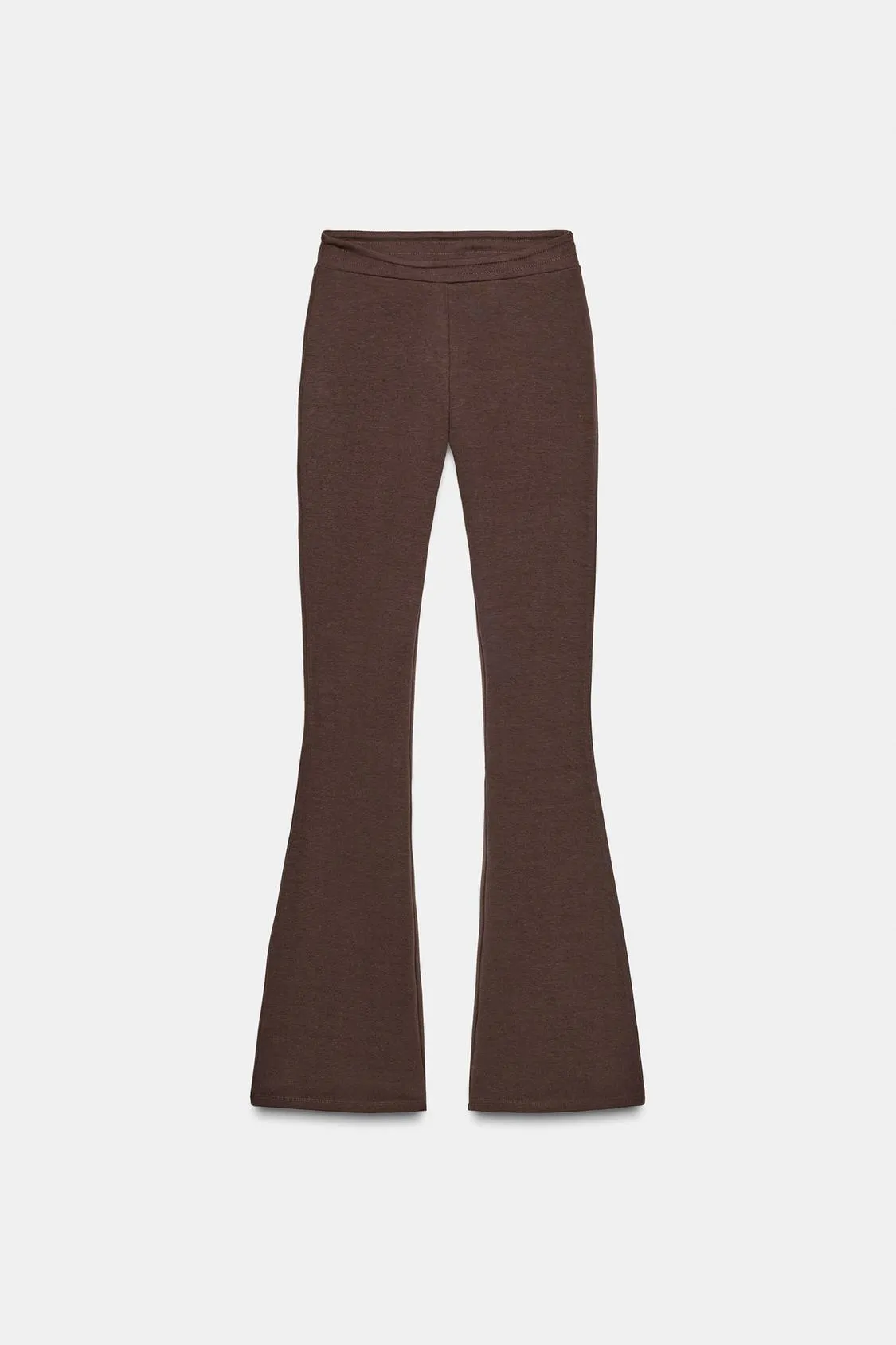 Zara - Interlock Flare Pants - Brown - M - Woman sold by Zara