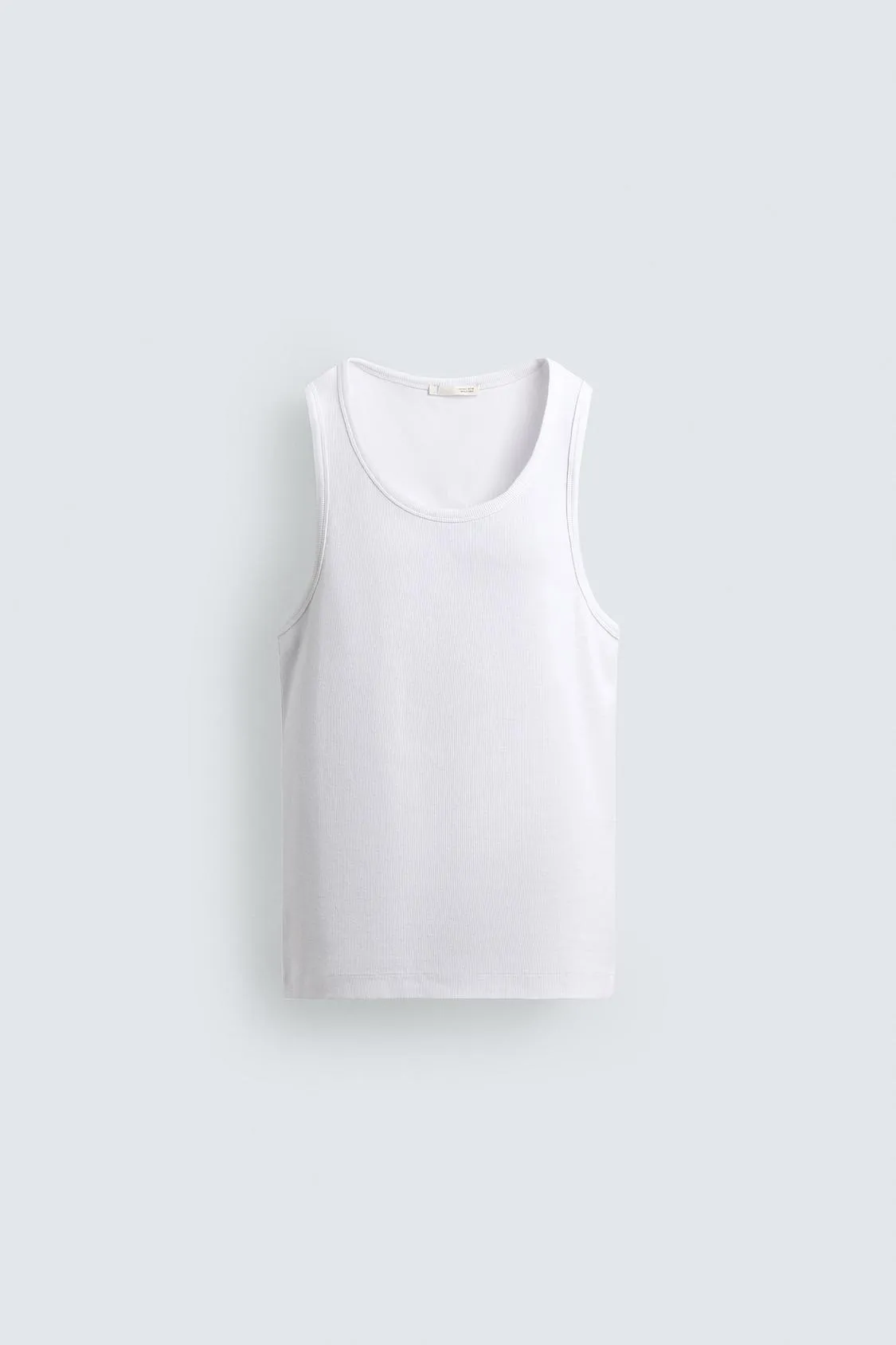 Zara - Basic Geripptes Tanktop - Schwarz - Xl - Herren sold by Zara
