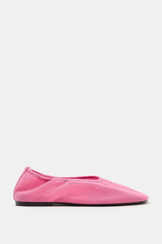Zara - Mesh Ballet Flats - Pink - 5 - Woman made by Zara