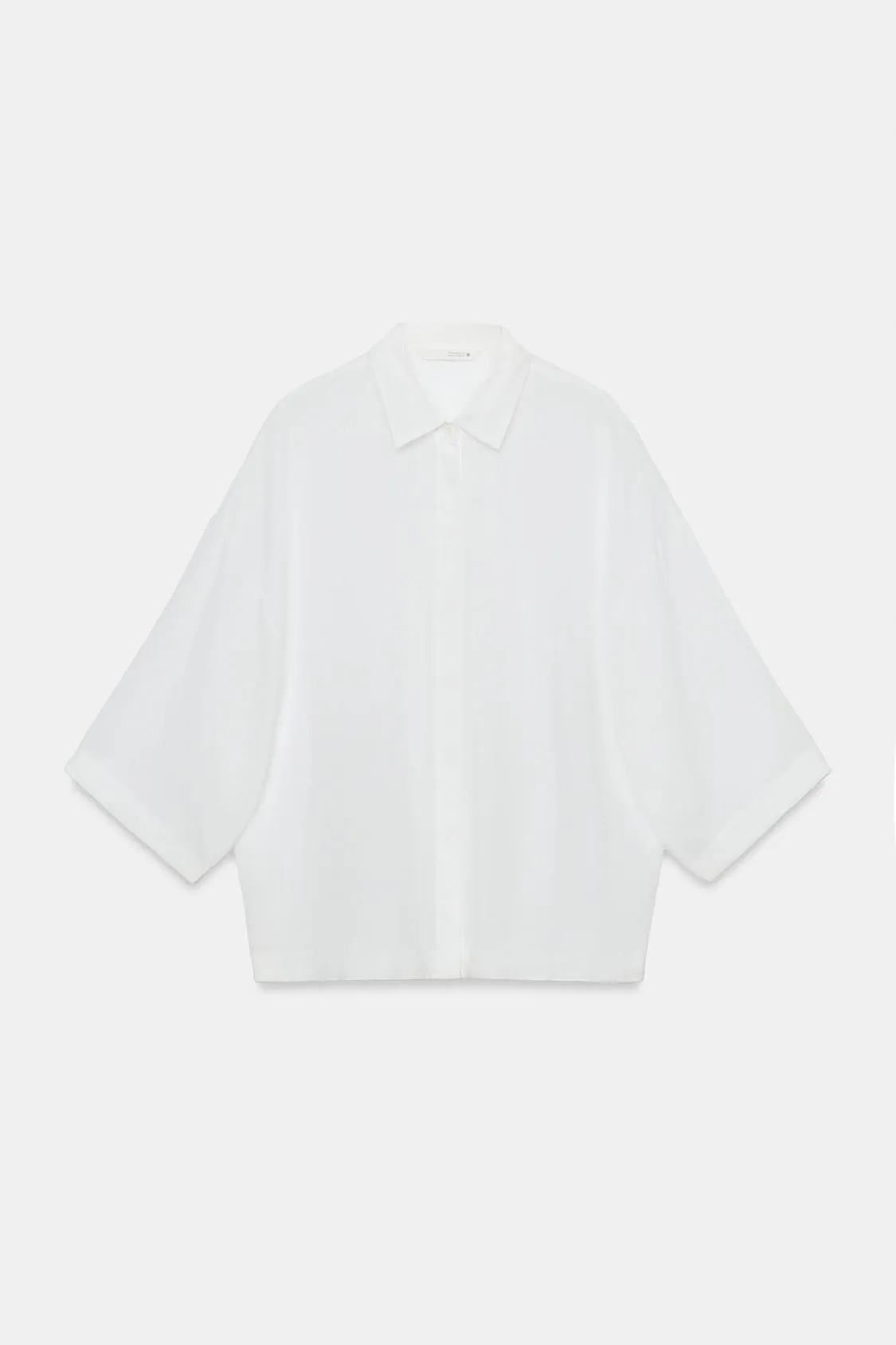 Zara - Oversized Ramie Blend Shirt Zw Collection - Brown - M - Woman sold by Zara