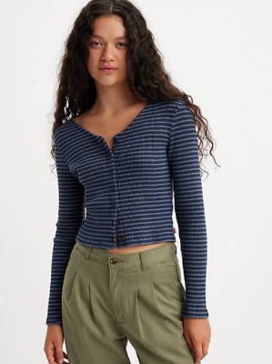 Striped Monica Long Sleeve T-Shirt sold by Levi's