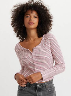 Striped Monica Long Sleeve T-Shirt sold by Levi's