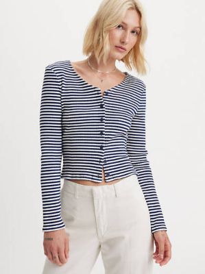 Striped Monica Long Sleeve T-Shirt sold by Levi's