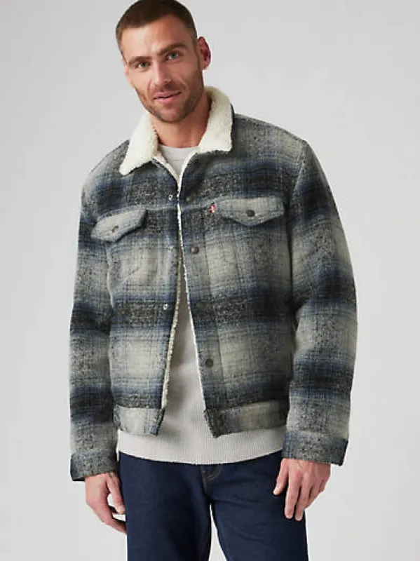 Plaid Type III Sherpa Trucker Jacket sold by Levi's