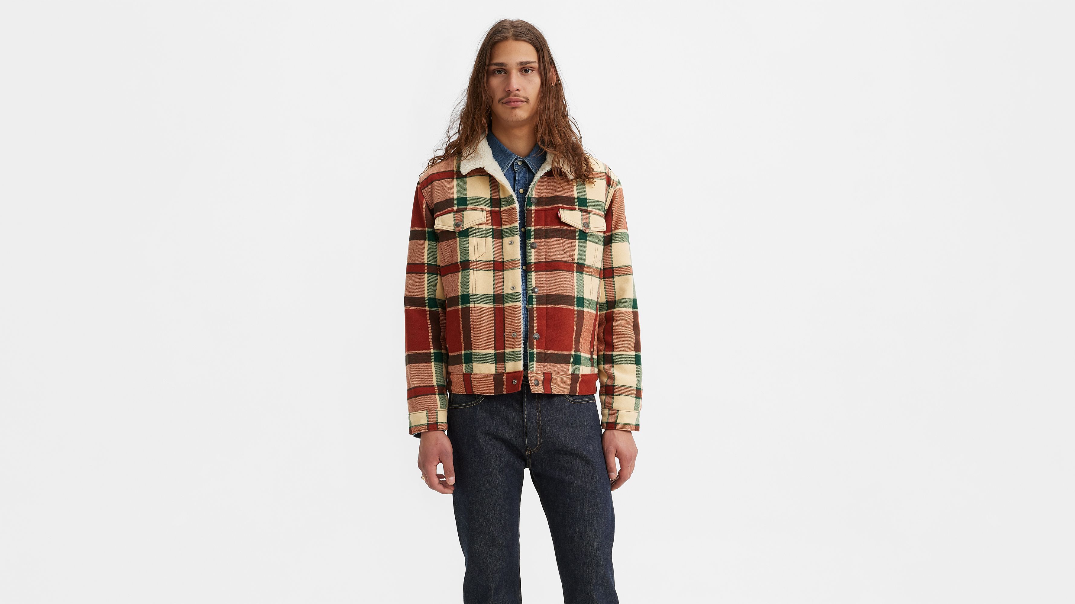 Plaid Type III Sherpa Trucker Jacket sold by Levi's