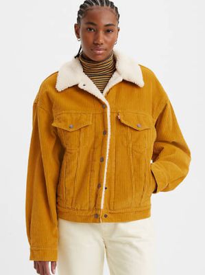 90s Sherpa Corduroy Trucker Jacket made by Levi's