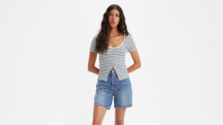 Short Sleeve Britt Snap Front Top made by Levi's