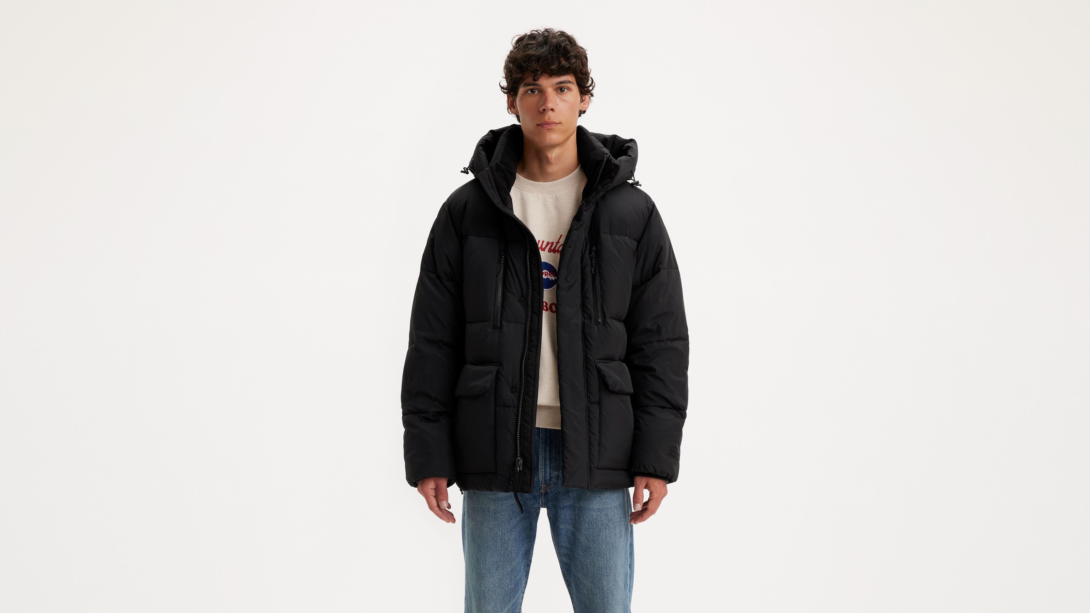 Dry Touch Nylon Hooded Puffer Jacket sold by Levi's
