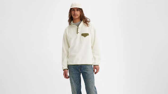 Barstow Fleece Snap Up Sweatshirt made by Levi's