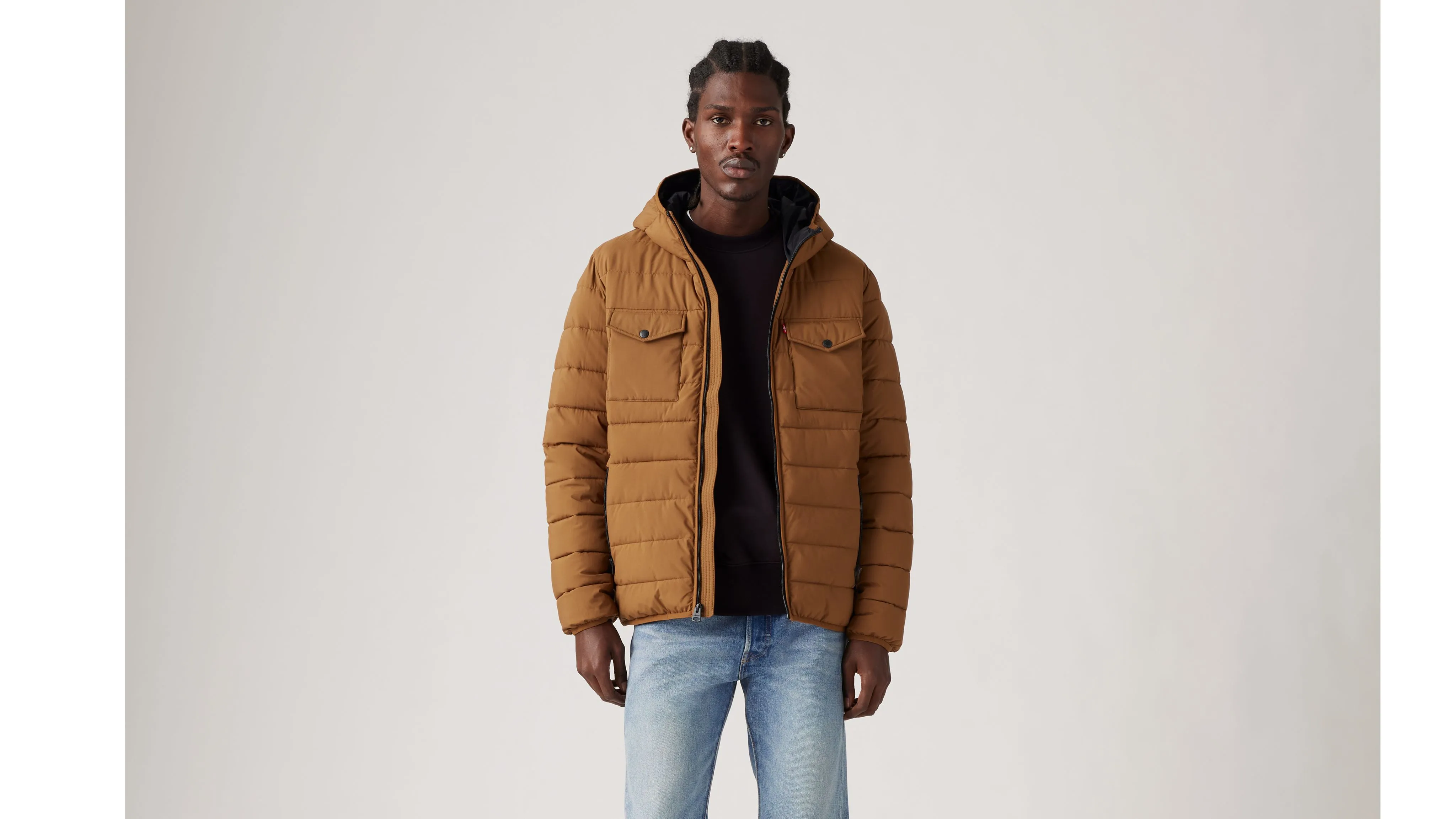 Hooded 2 Chest Pocket Puffer Jacket sold by Levi's product image thumbnail 2