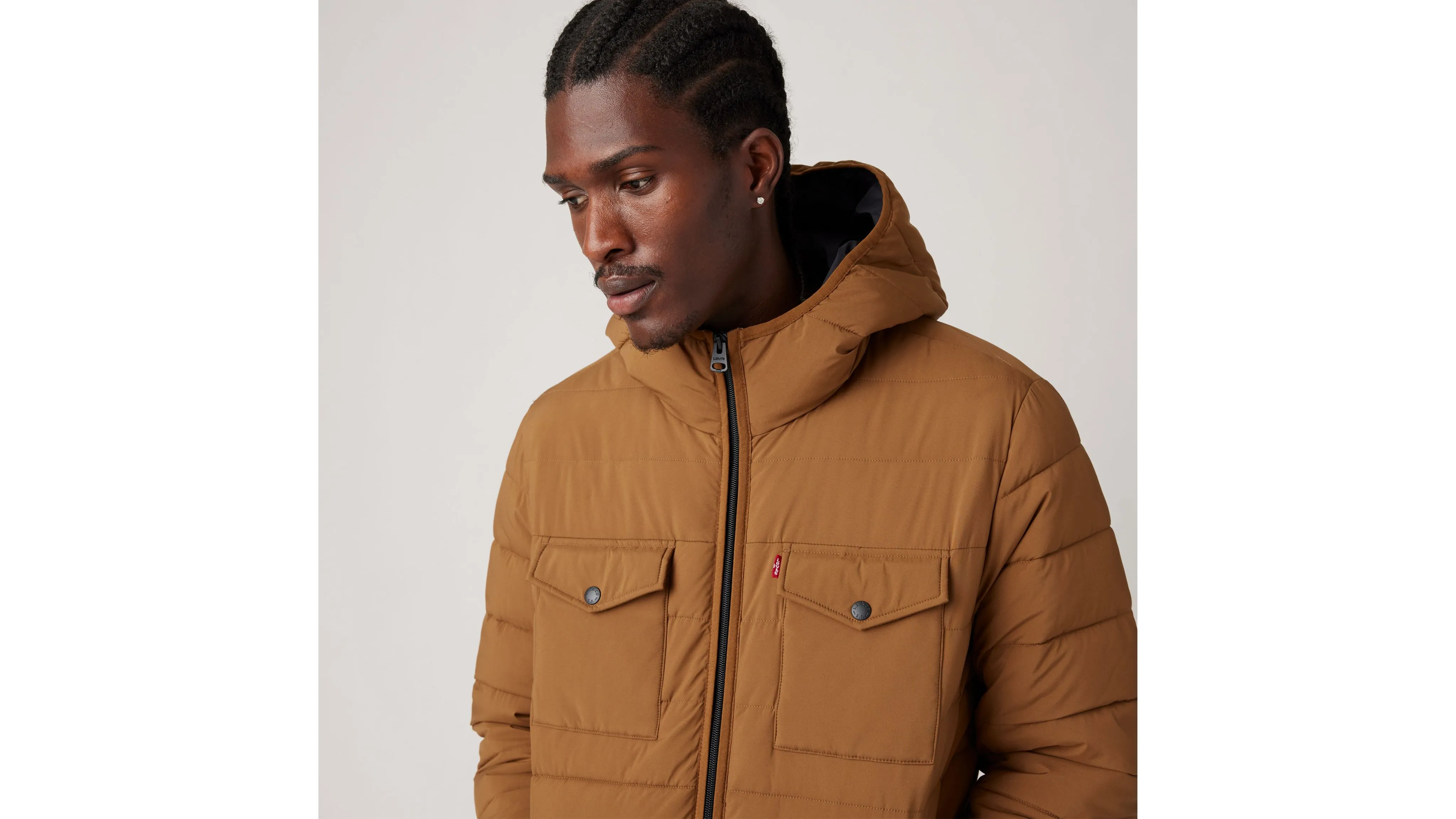 Hooded 2 Chest Pocket Puffer Jacket sold by Levi's product image thumbnail 4