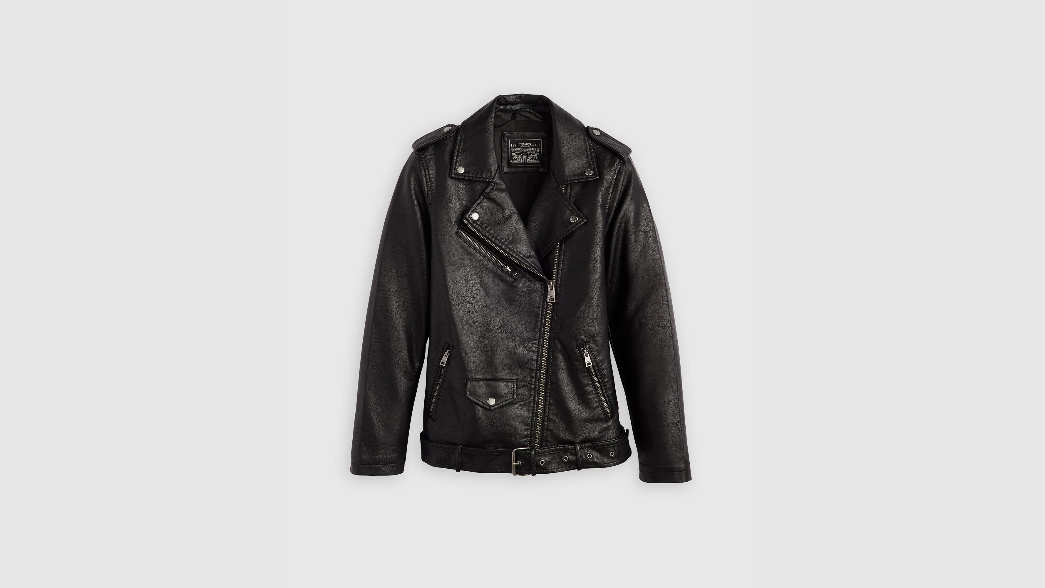 Longline Faux Leather Moto Jacket sold by Levi's product image thumbnail 3