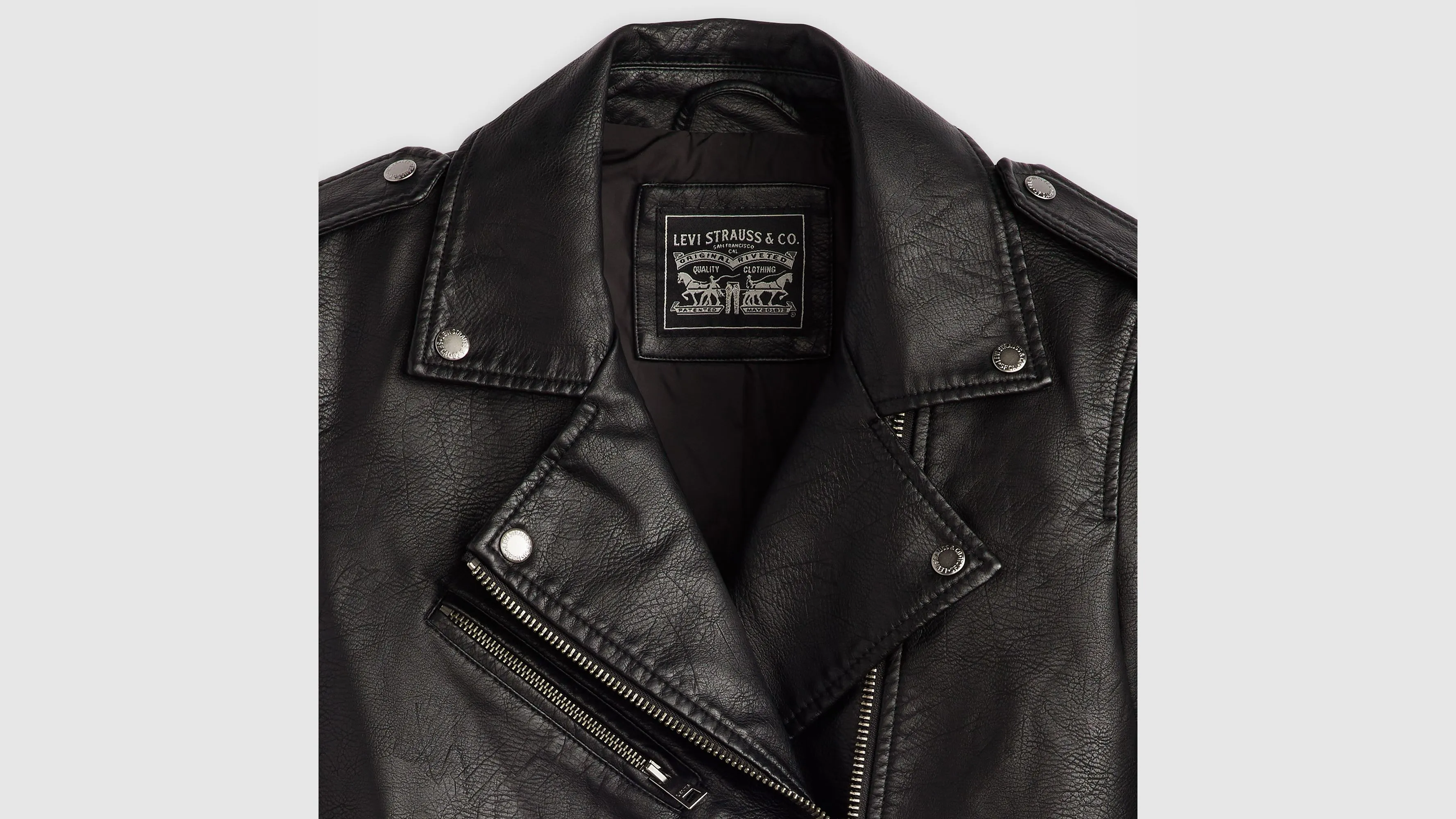 Longline Faux Leather Moto Jacket sold by Levi's product image thumbnail 4