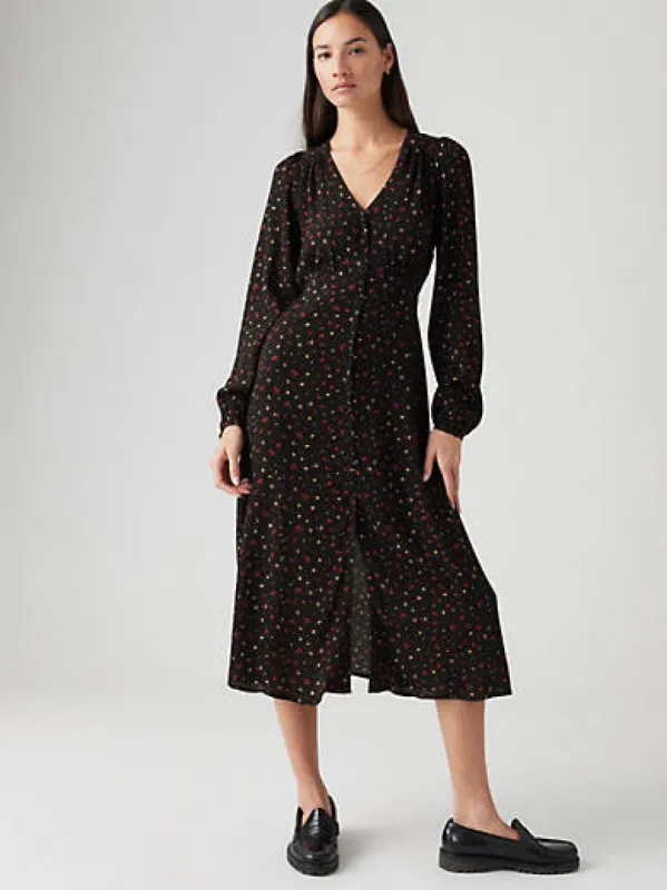 Sarina Long Sleeve Midi Dress sold by Levi's