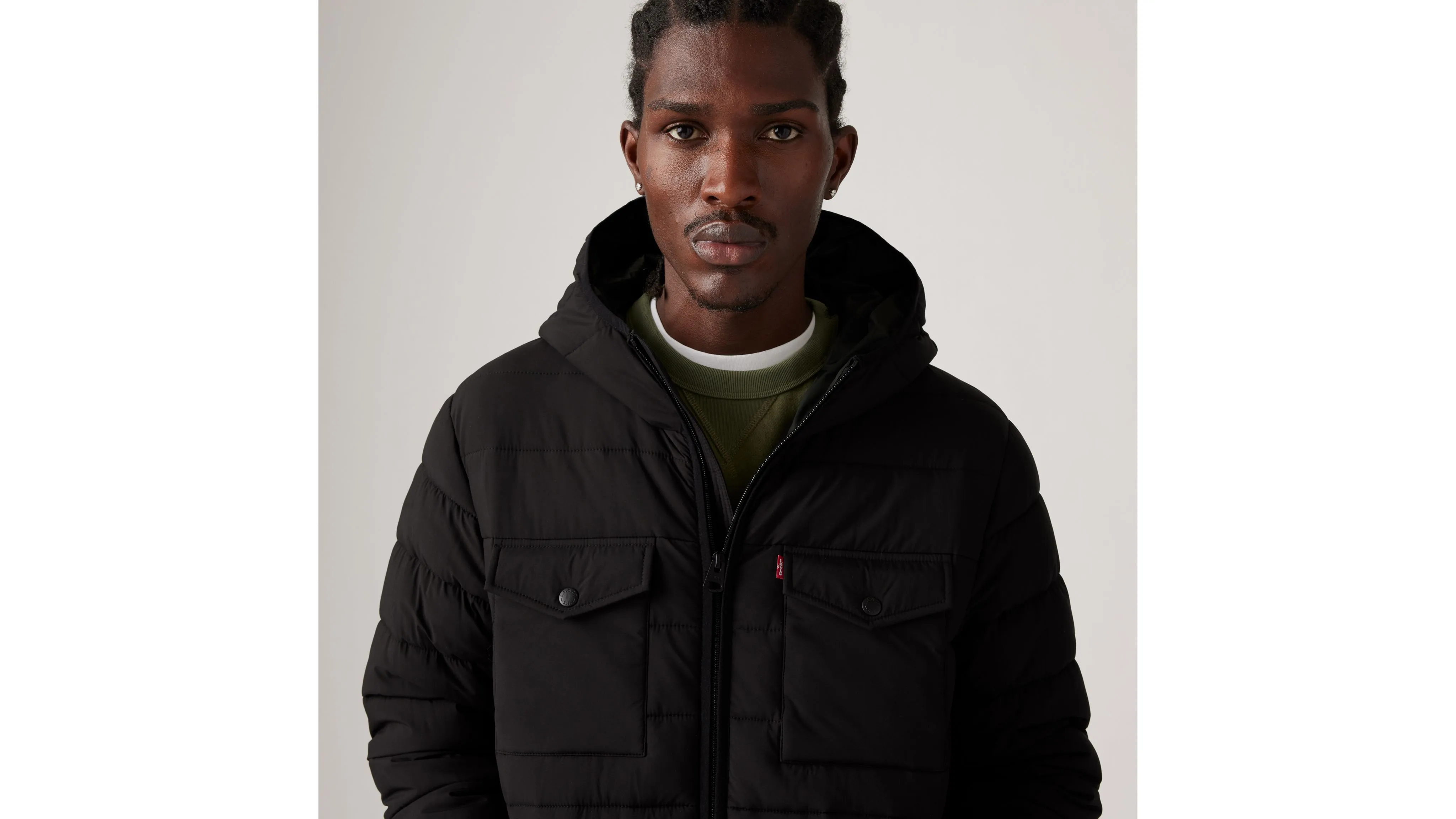 Hooded 2 Chest Pocket Puffer Jacket sold by Levi's product image thumbnail 4