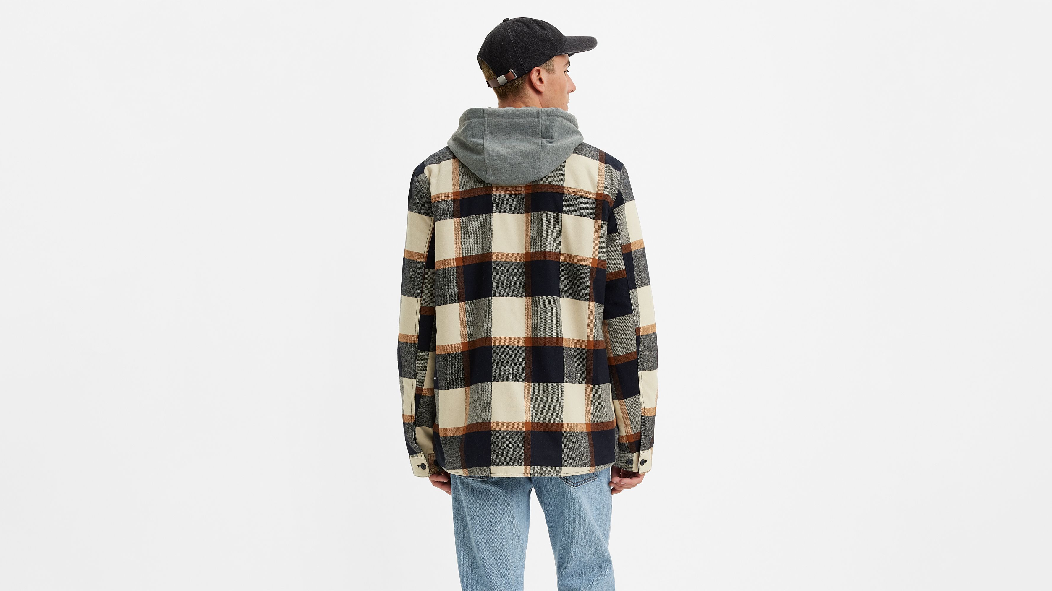 Plaid Sherpa Lined Hoodie Jacket sold by Levi's product image thumbnail 2