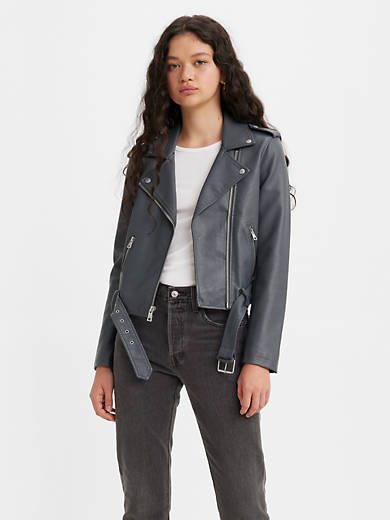 Belted Faux Leather Moto Jacket sold by Levi's