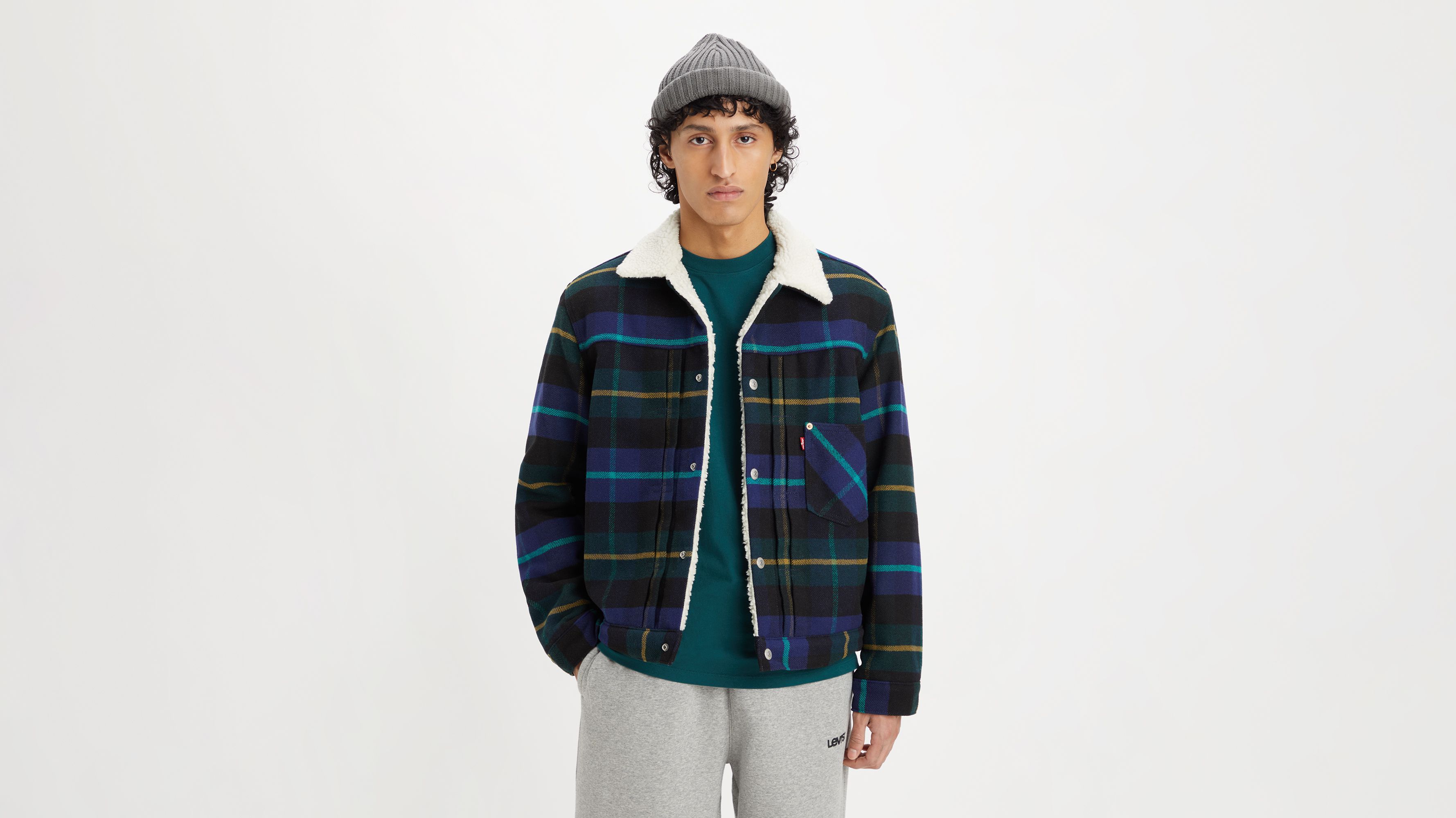 Type I Plaid Sherpa Trucker Jacket sold by Levi's