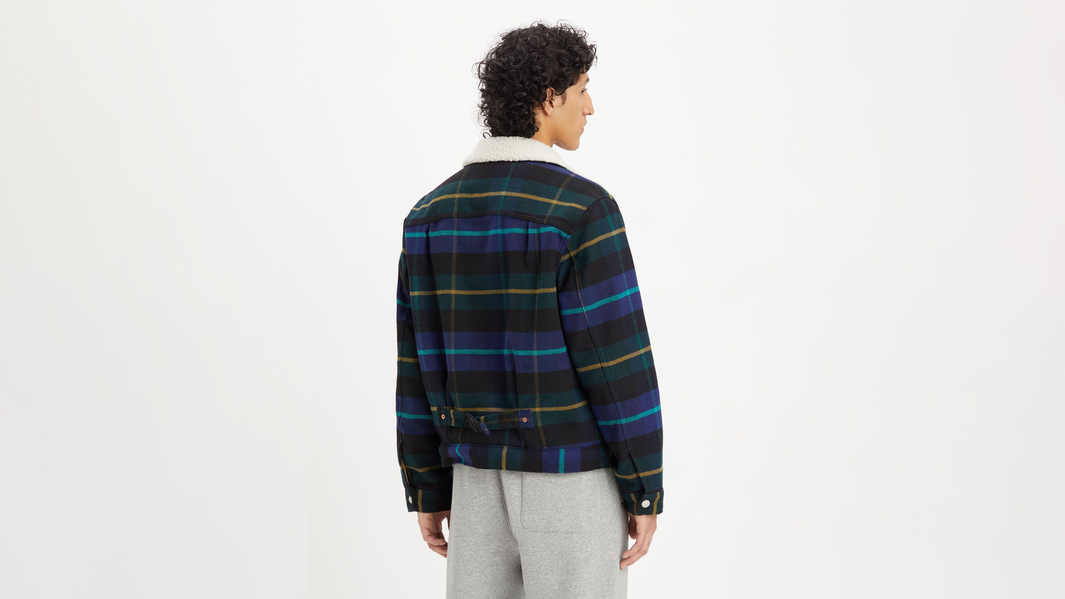 Type I Plaid Sherpa Trucker Jacket sold by Levi's product image thumbnail 2