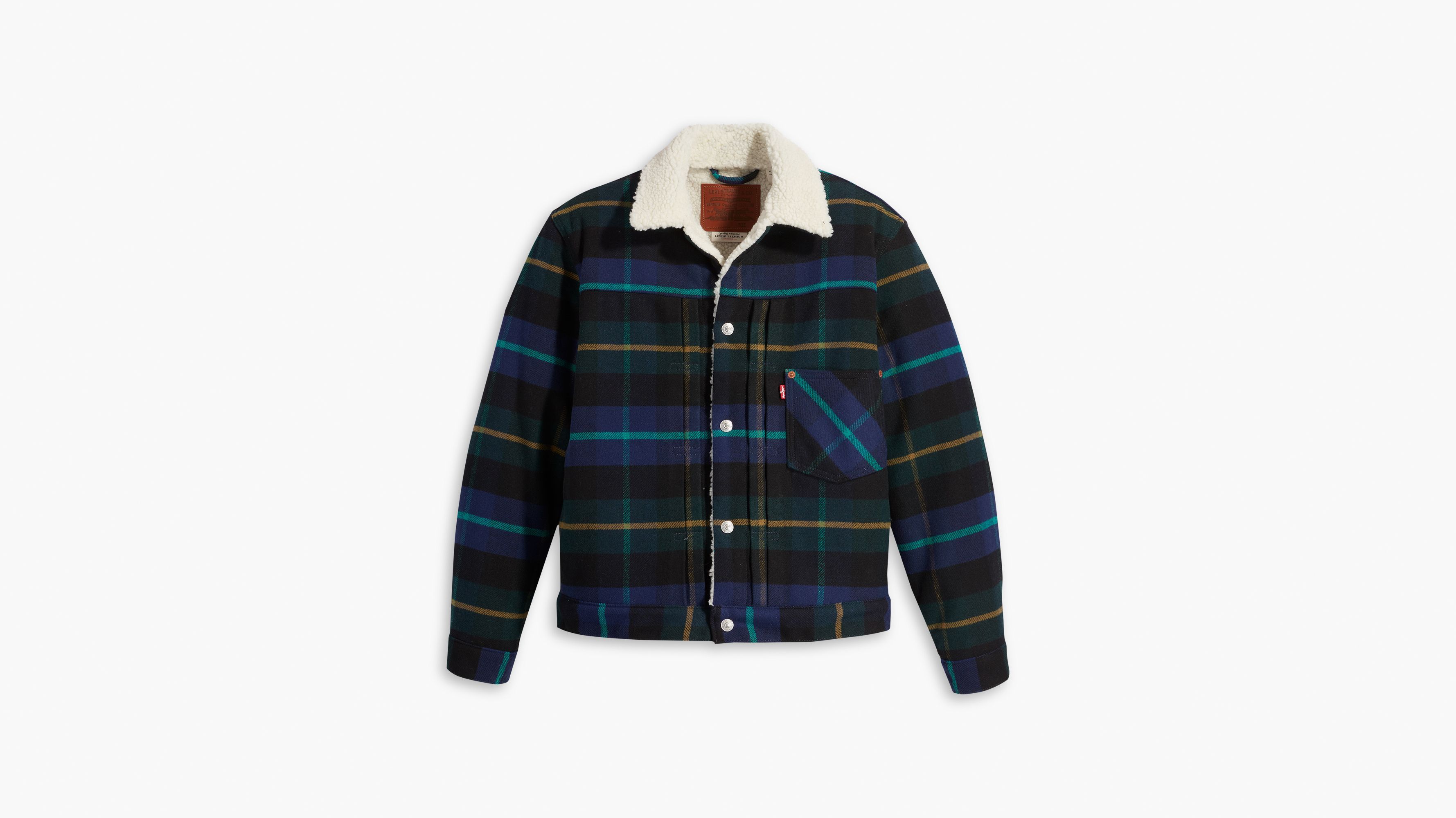 Type I Plaid Sherpa Trucker Jacket sold by Levi's product image thumbnail 3