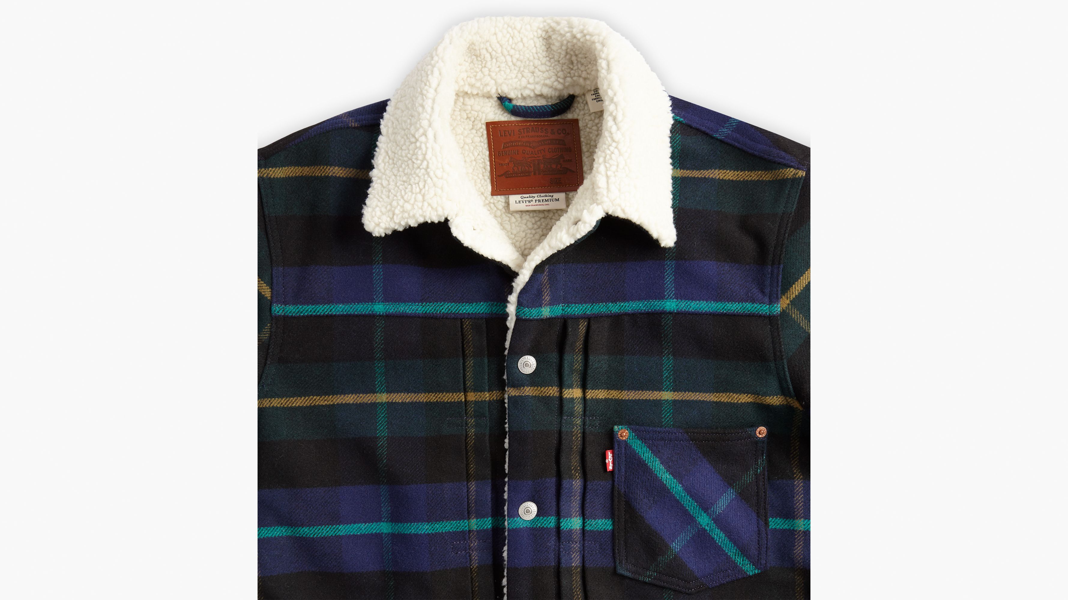 Type I Plaid Sherpa Trucker Jacket sold by Levi's product image thumbnail 5
