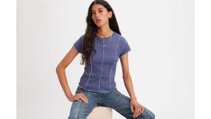 Inside Out Seamed T-Shirt sold by Levi's