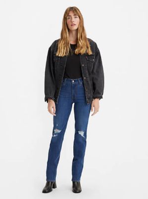 724 High Rise Slim Straight Women's Jeans made by Levi's