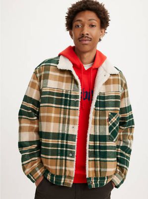Type I Plaid Sherpa Trucker Jacket sold by Levi's