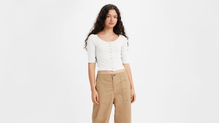 Dry Goods Pointelle Top sold by Levi's