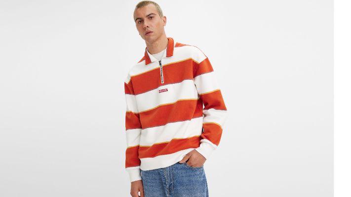 Relaxed Baby Tab Quarter Zip Sweatshirt made by Levi's