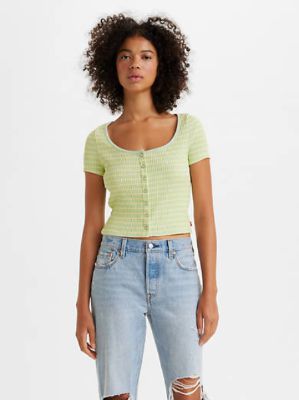 Short Sleeve Britt Snap Front Top sold by Levi's