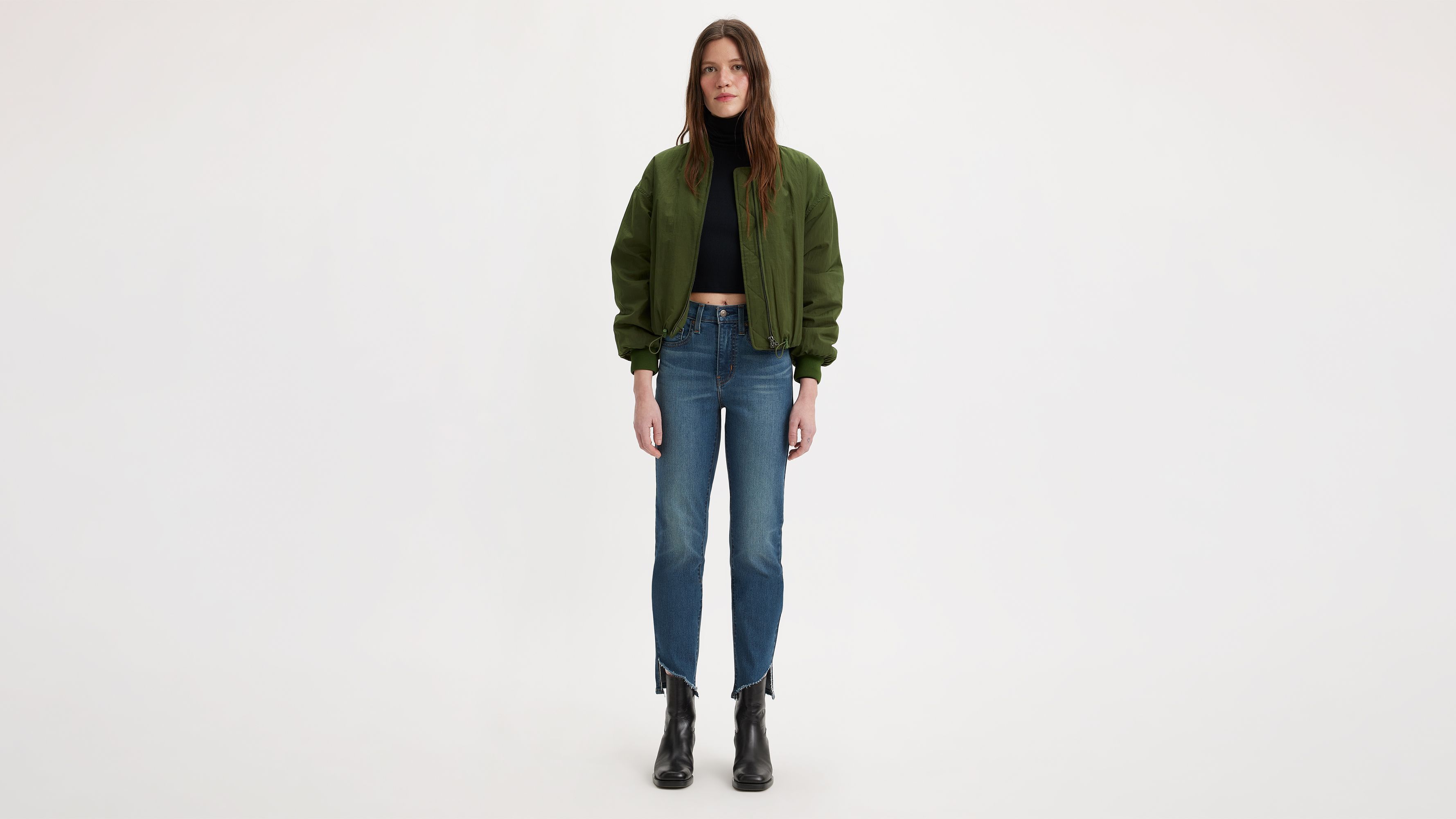 724 High Rise Slim Straight Cropped Women's Jeans sold by Levi's