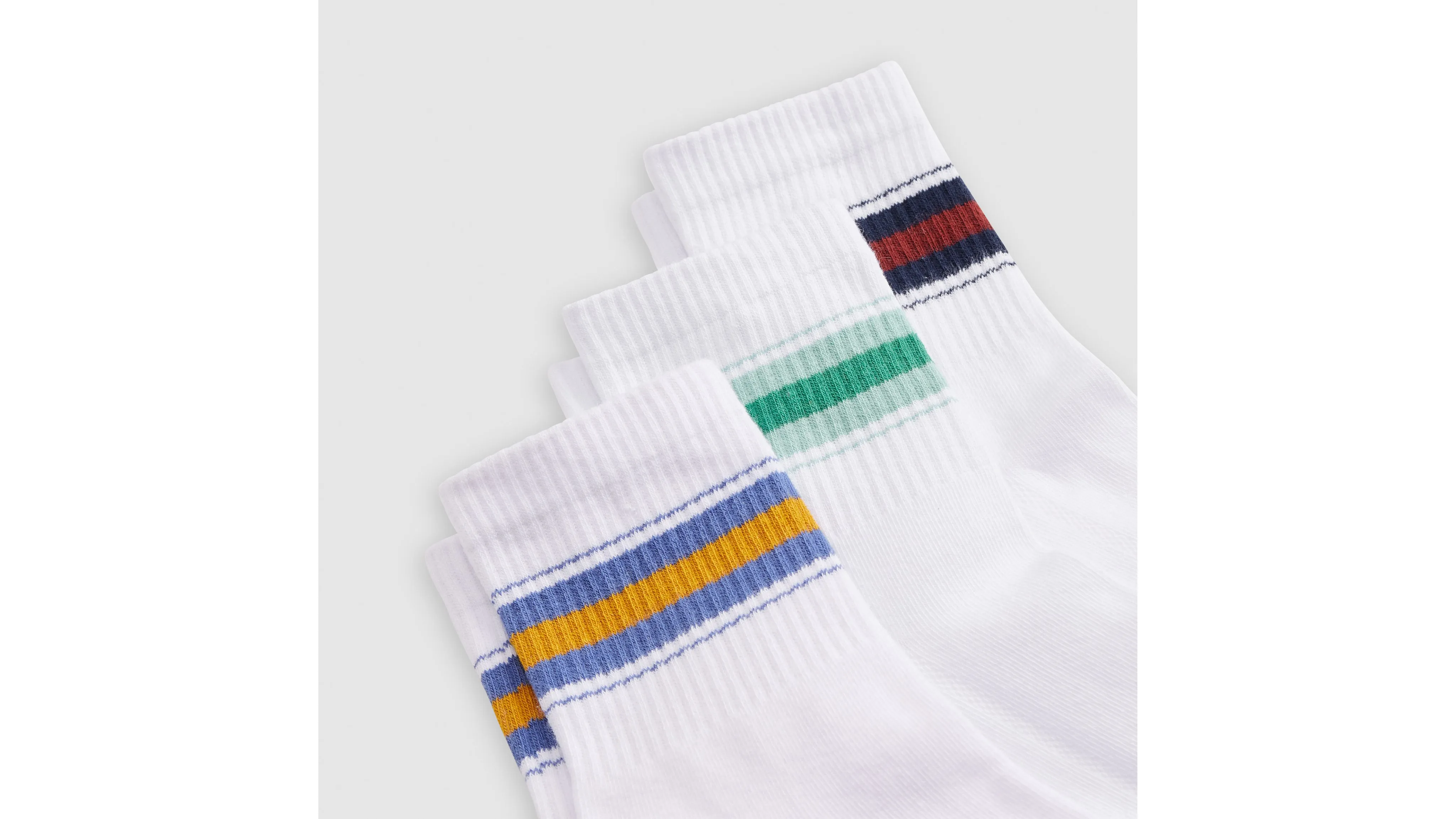 Varsity Stripe Short Cut Socks (3-Pack) sold by Levi's product image thumbnail 2