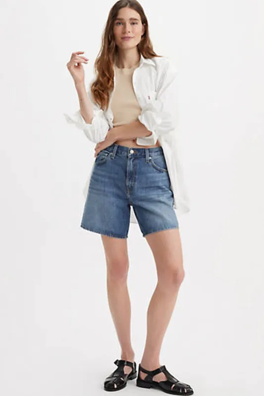 Levi's High Rise Baggy Shorts - Women's - 23 - Blue sold by Levi's