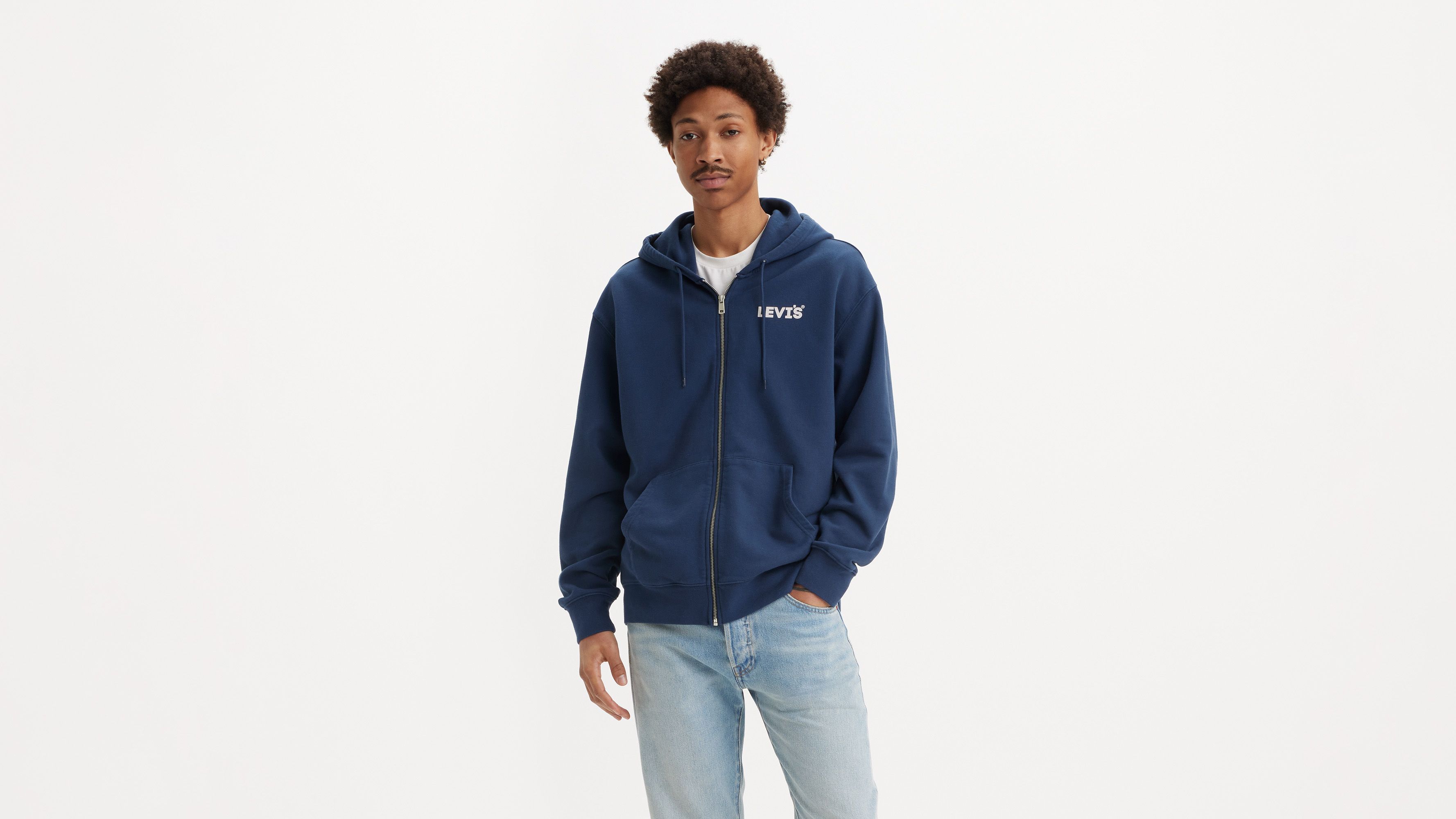 Relaxed Fit Graphic Zip-Up Hoodie Sweatshirt sold by Levi's