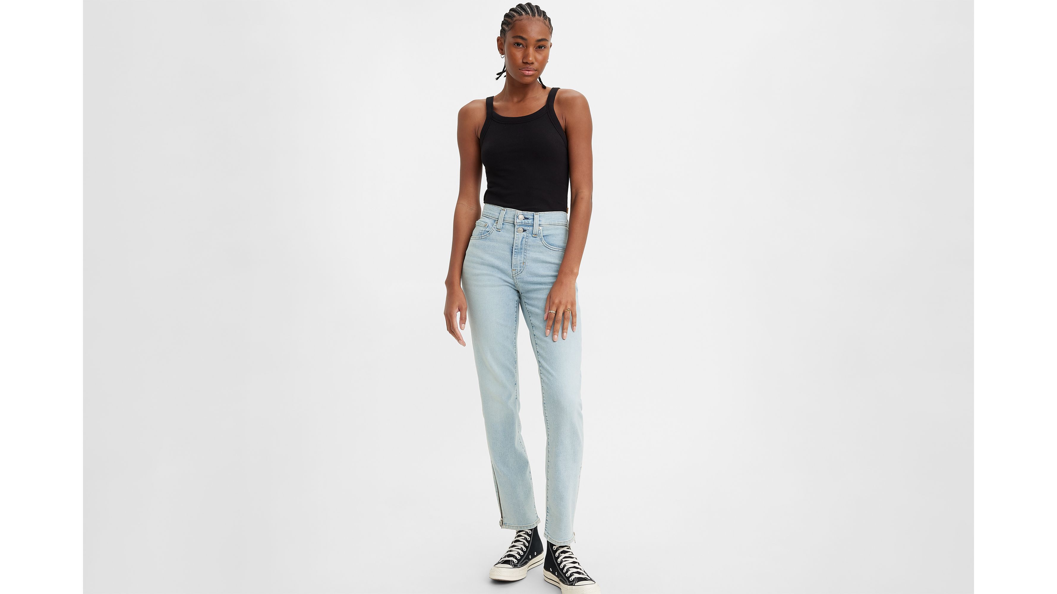 724 High Rise Straight Button Shank Women's Jeans sold by Levi's