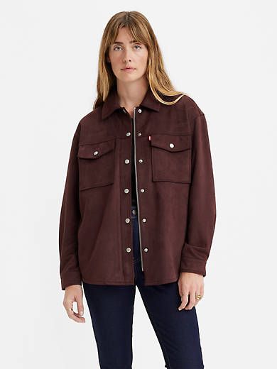 Faux Suede Shirt Jacket sold by Levi's