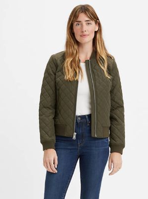 Diamond Quilted Bomber Jacket sold by Levi's